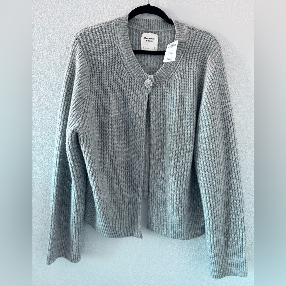 Abercrombie & Fitch Rhinestone One Button Cardigan